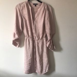 Pink Cinched Waist Dress